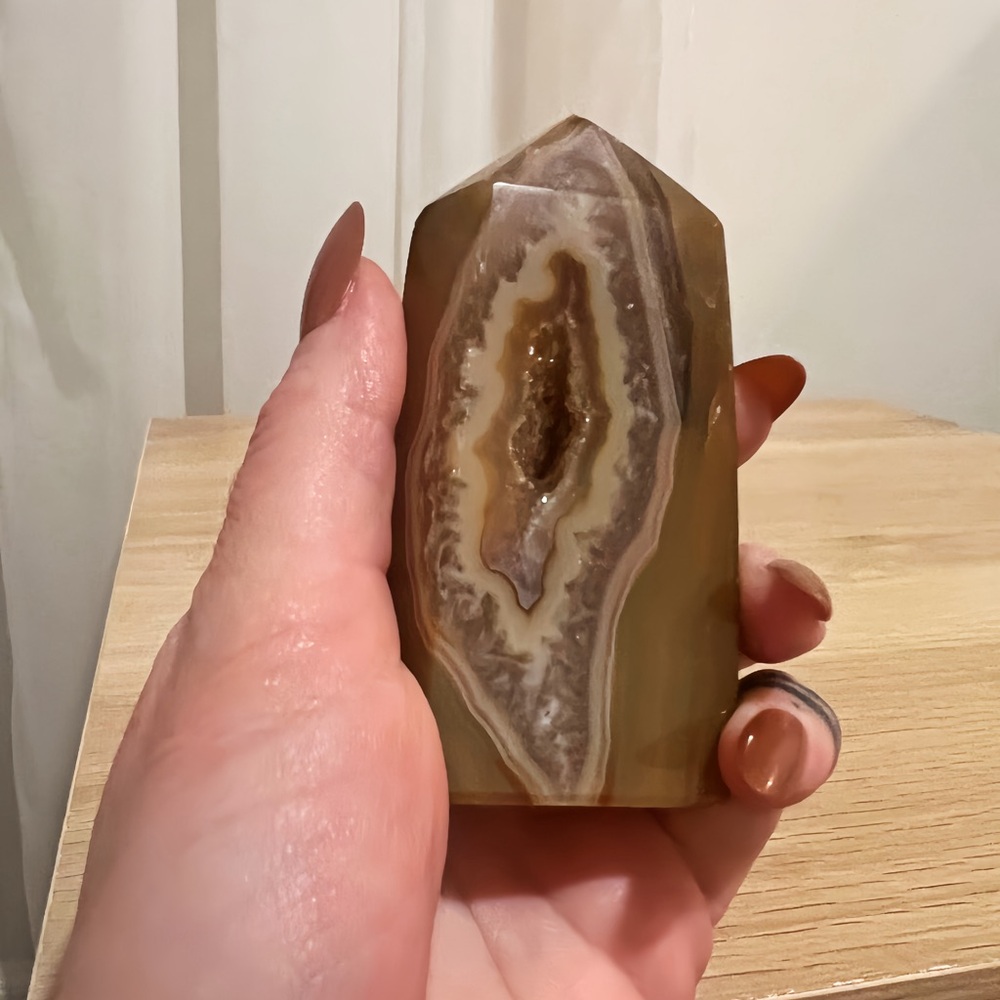 Natural Agate Geode Slice